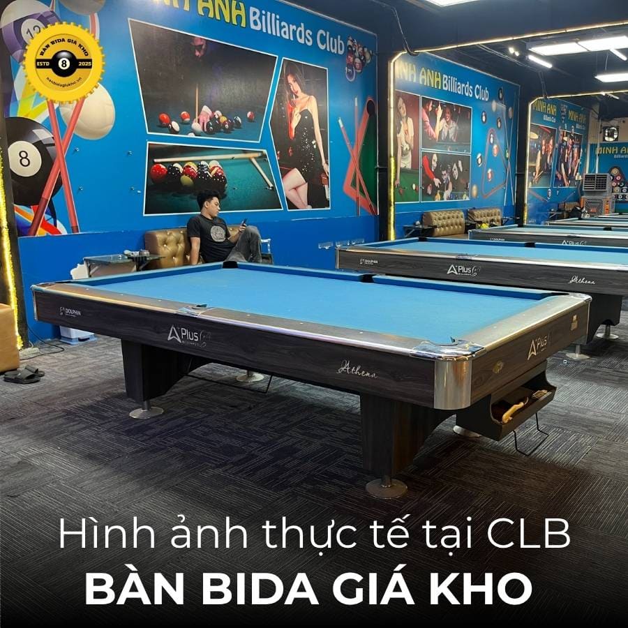 Mua Bàn Bida Aplus Chuẩn Thi Đấu 10 Hình ảnh thực tế tại CLB bàn bida lỗ Aplus Athena