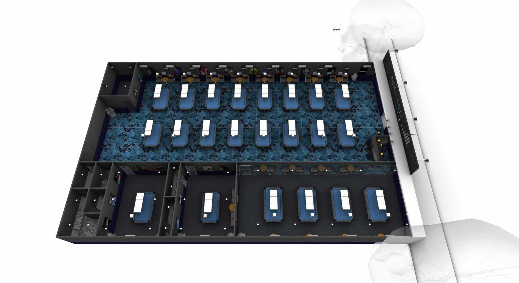 Giá bản vẽ 2D/3D cho clb bida